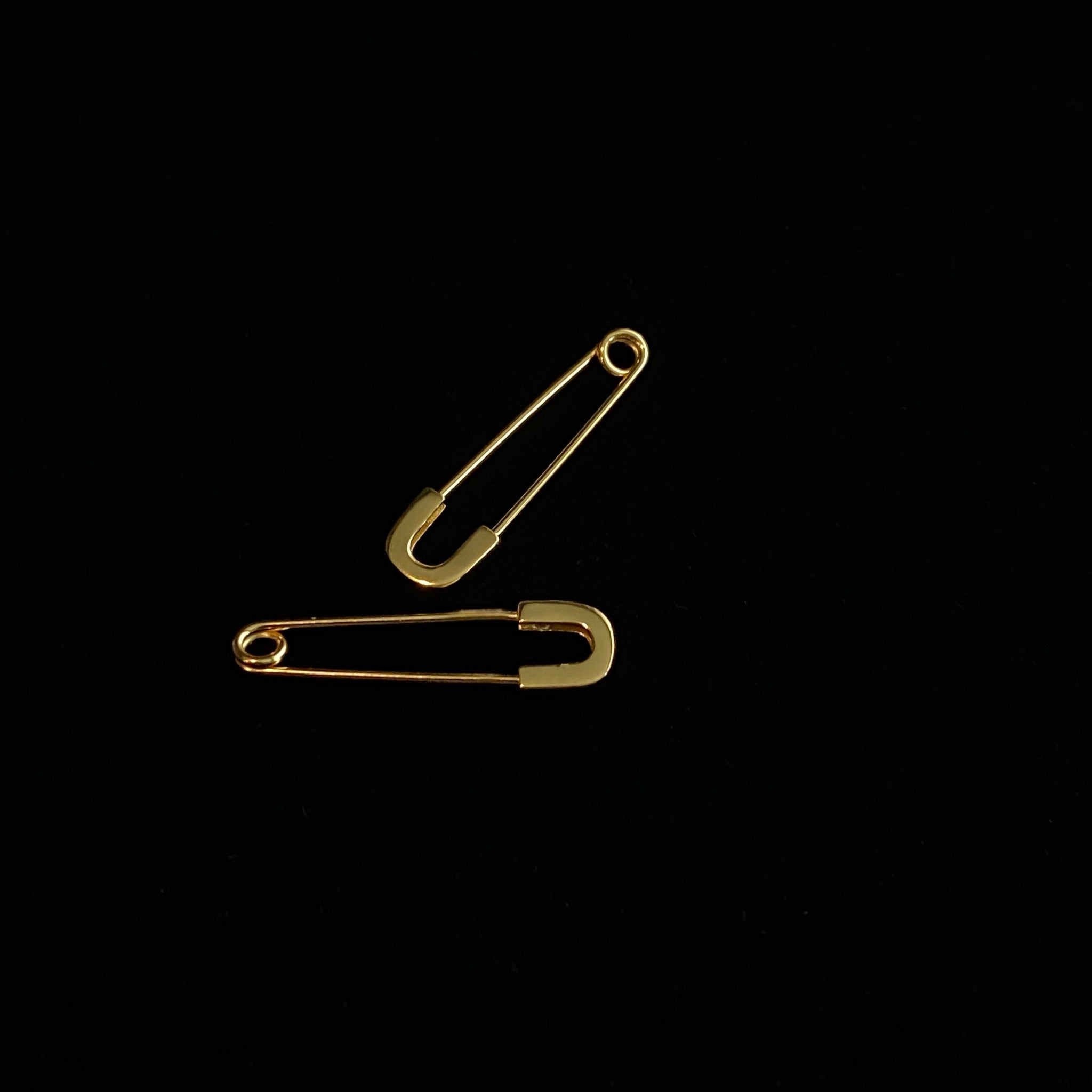 Gold Safety Pin Earrings
