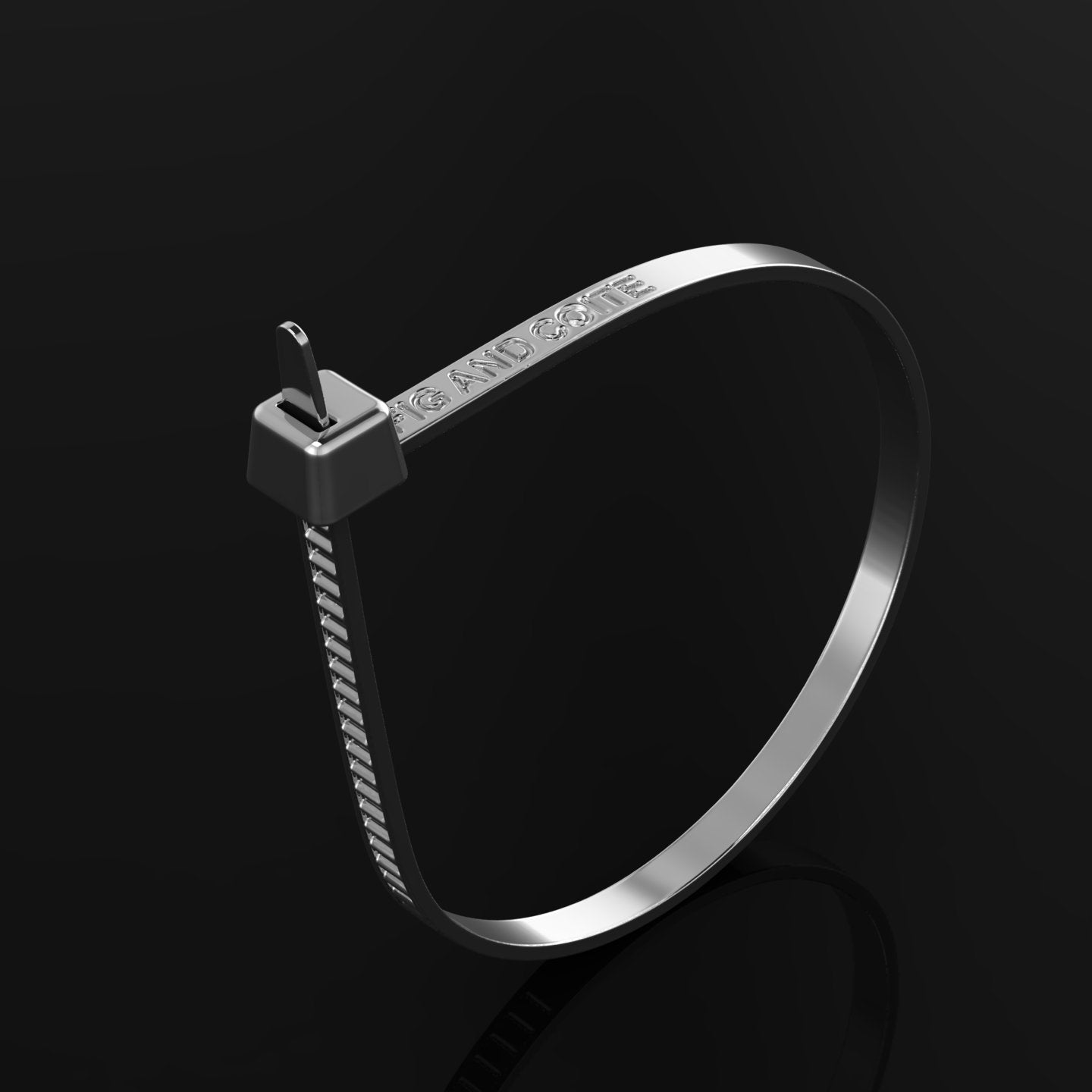 Silver ZipTie Bracelet