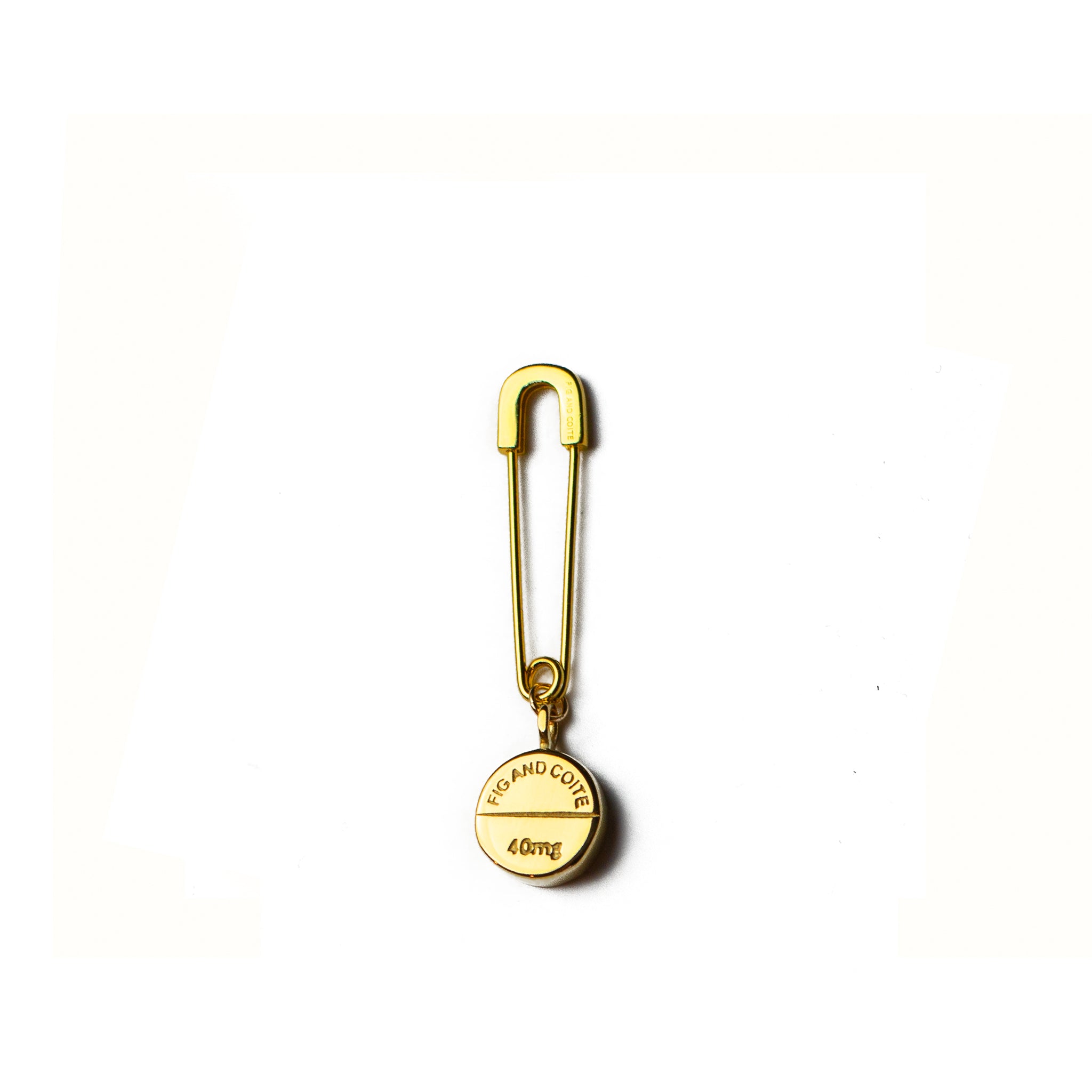 14K Gold Safety Pin Earrings