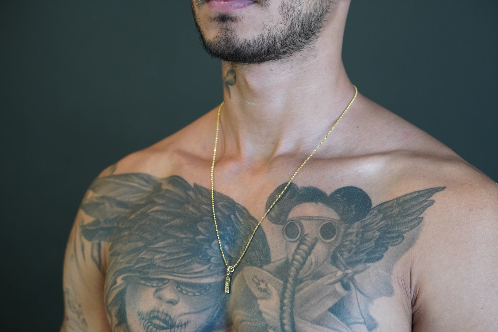Gold Xanax Bar Necklace