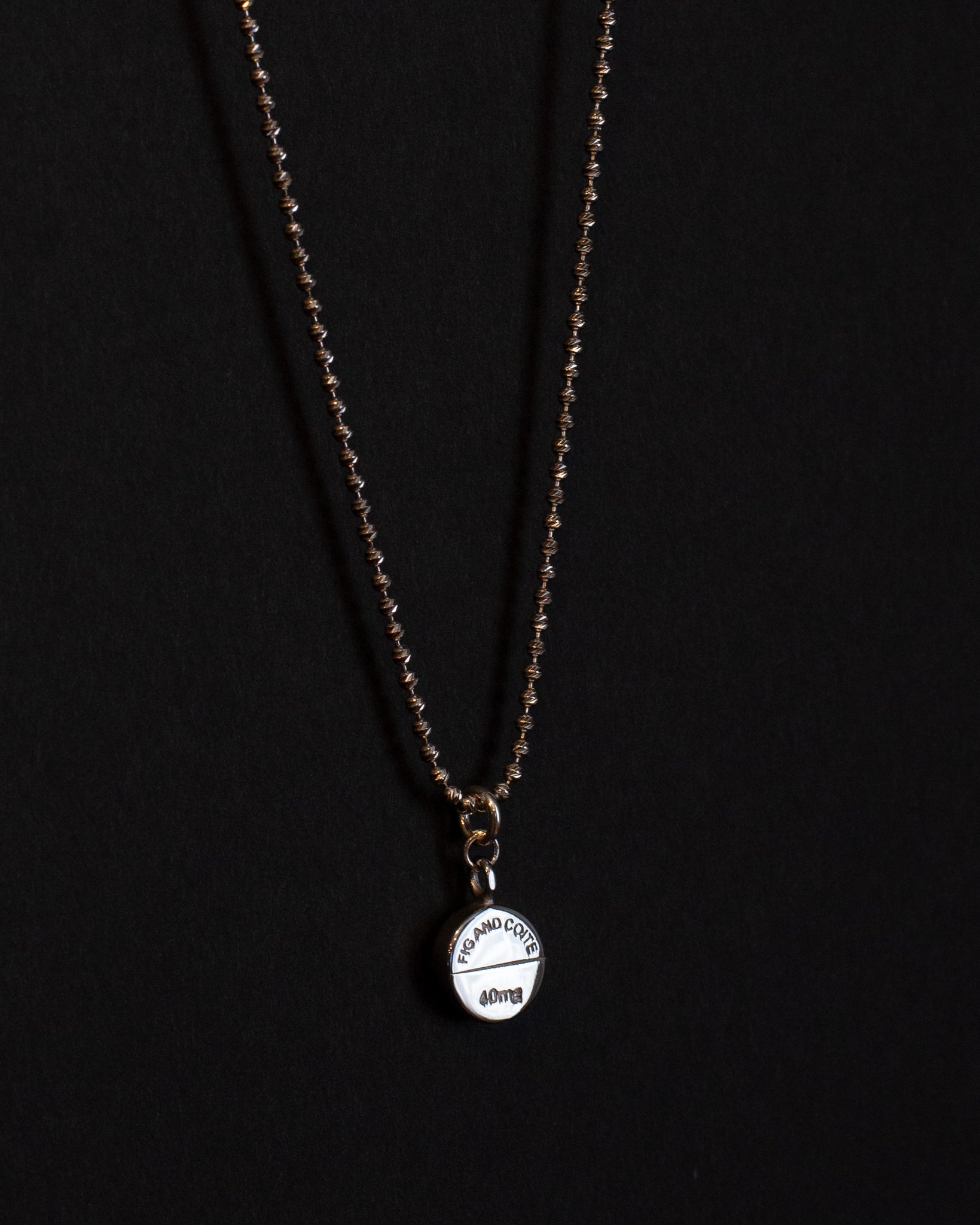 Silver Pressed Pill Necklace
