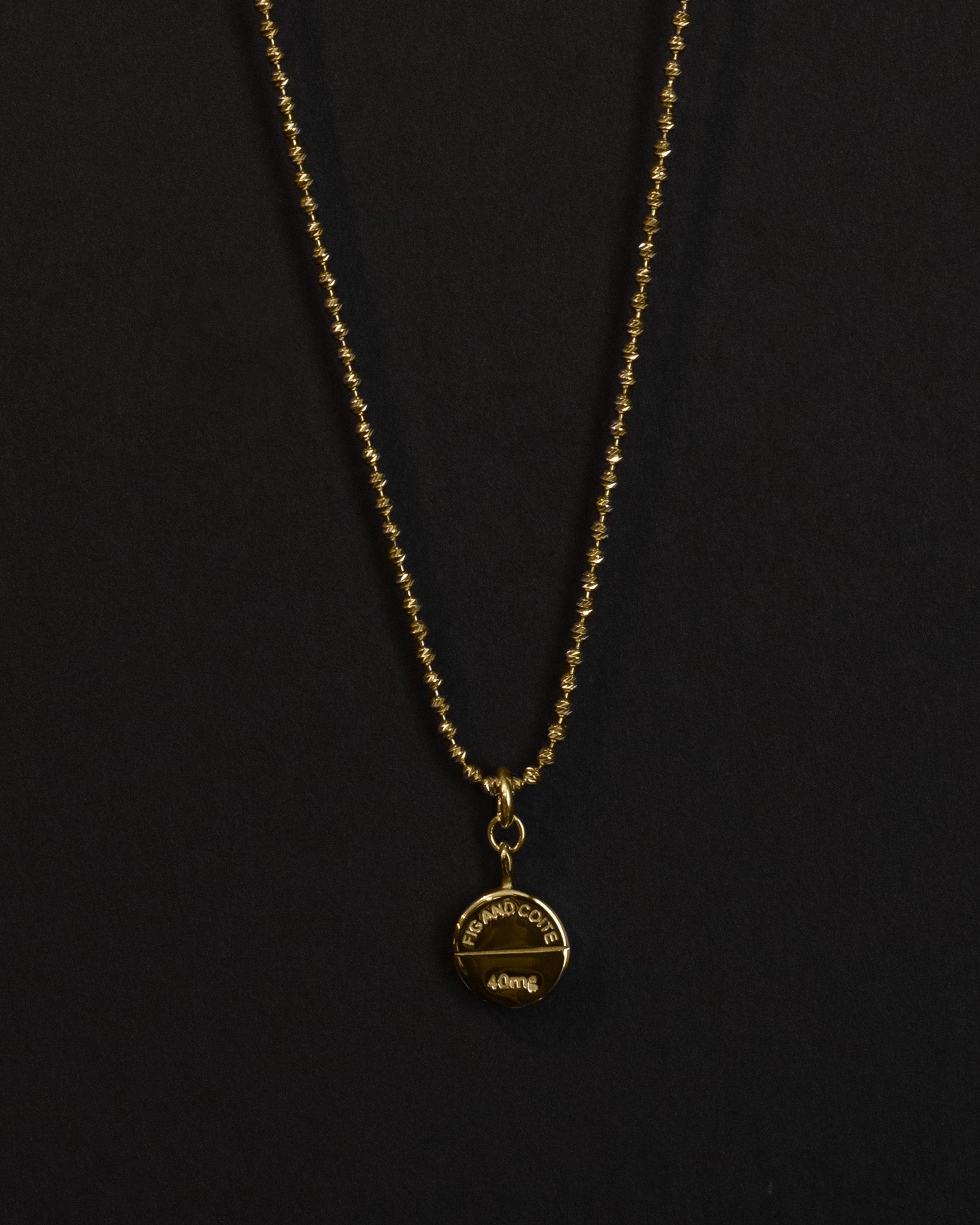 Gold Pressed Pill Necklace