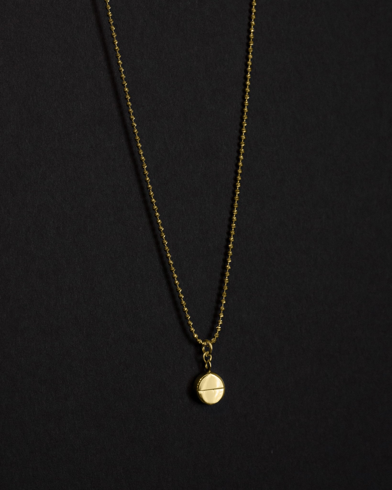 Gold Pressed Pill Necklace