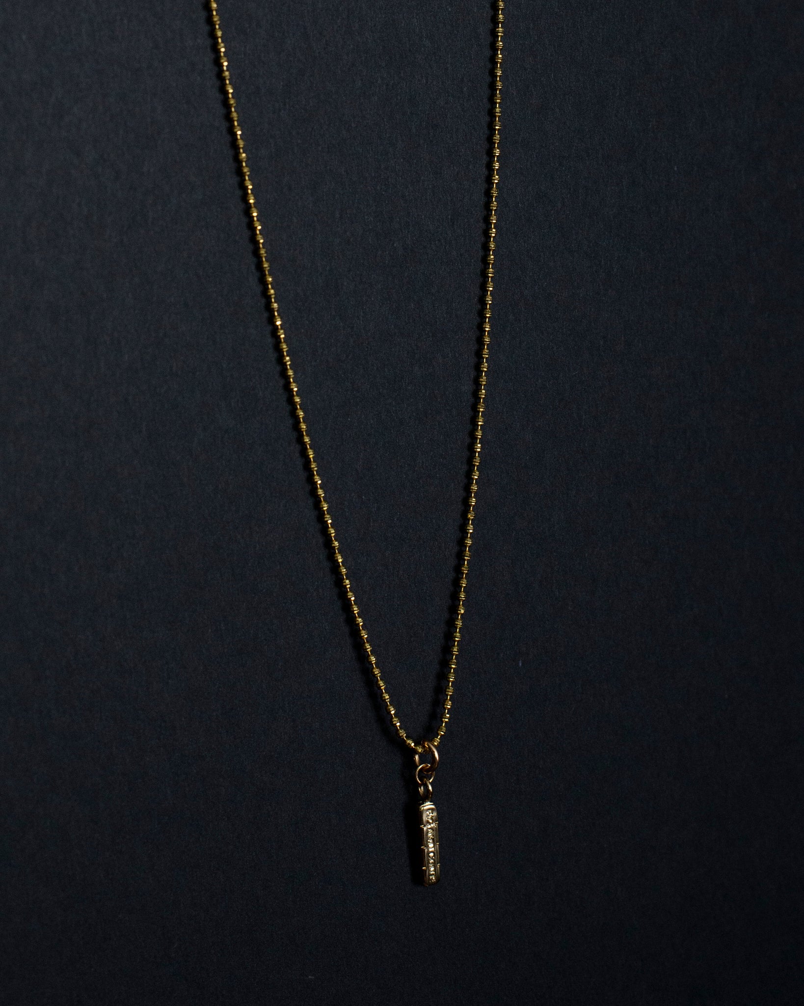 Gold Xanax Bar Necklace
