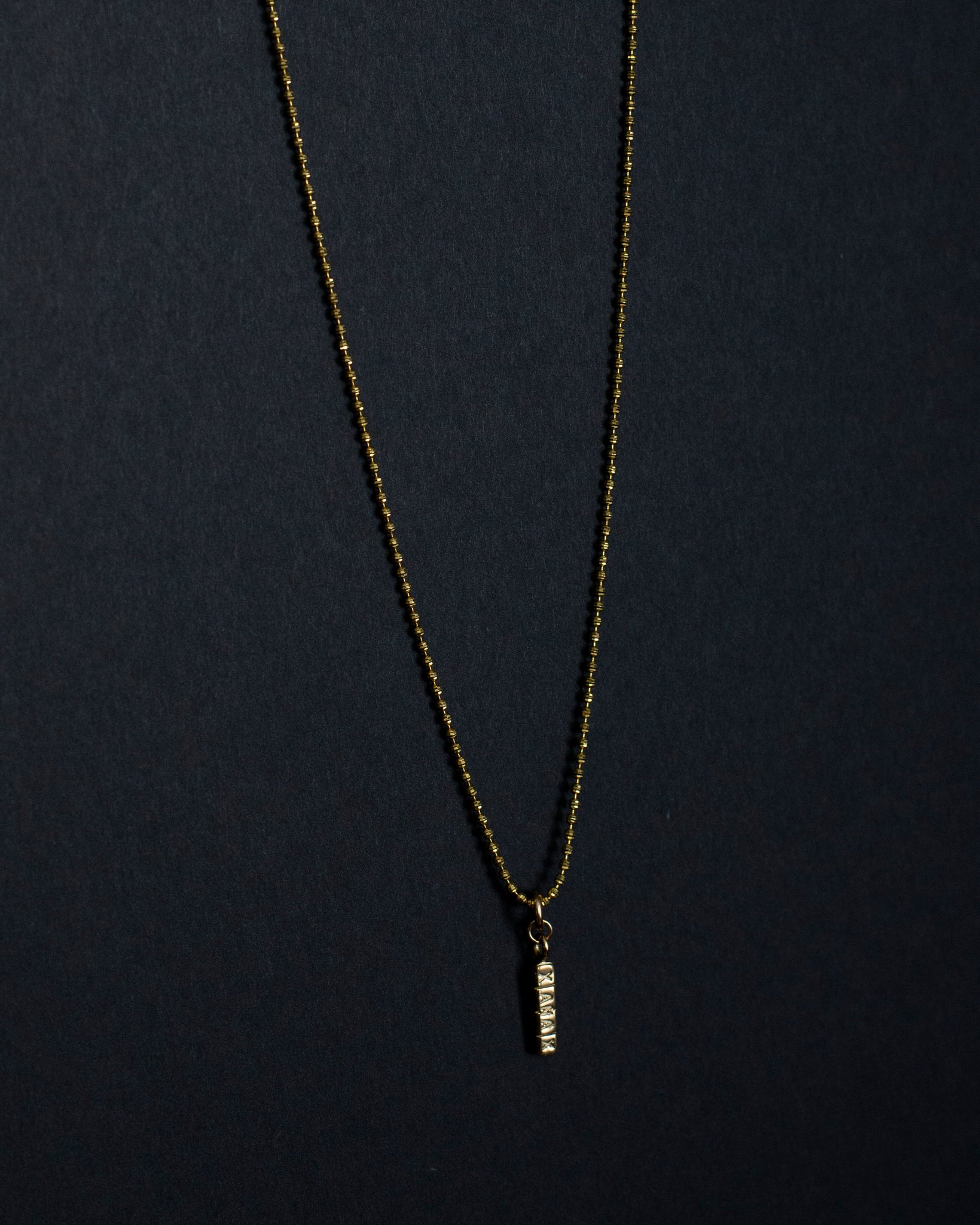 Gold Xanax Bar Necklace