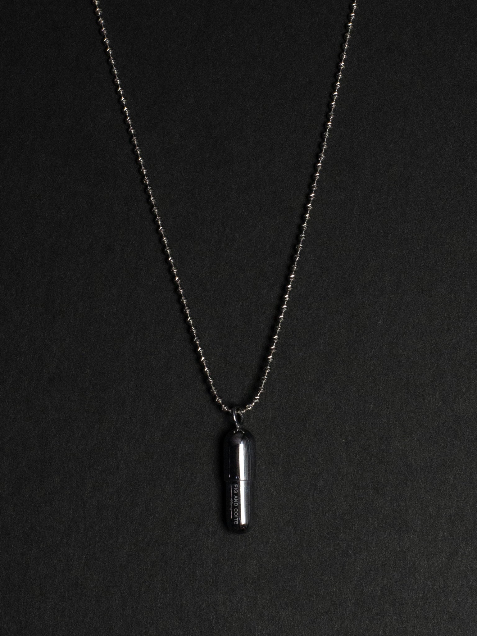 Silver Capsule Pill Necklace