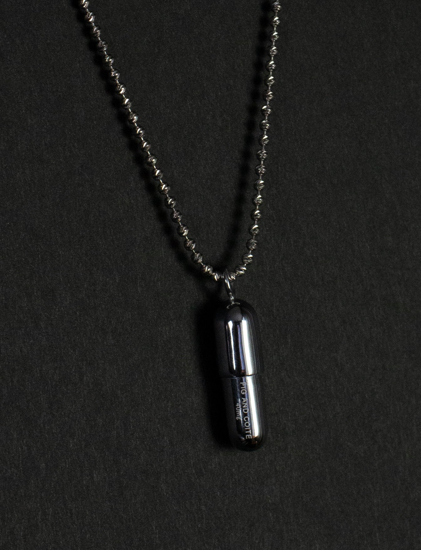 Silver Capsule Pill Necklace