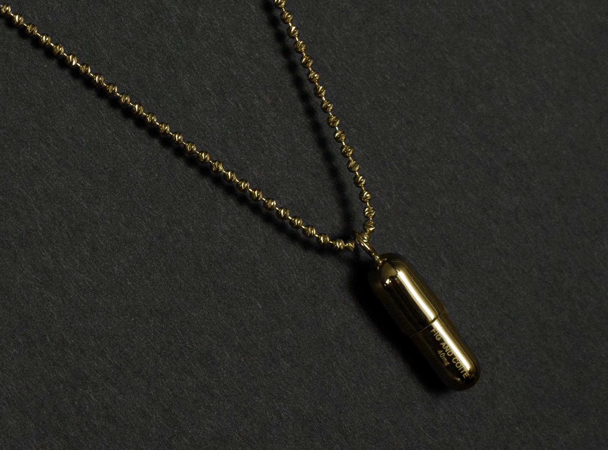 Gold Capsule Pill Necklace