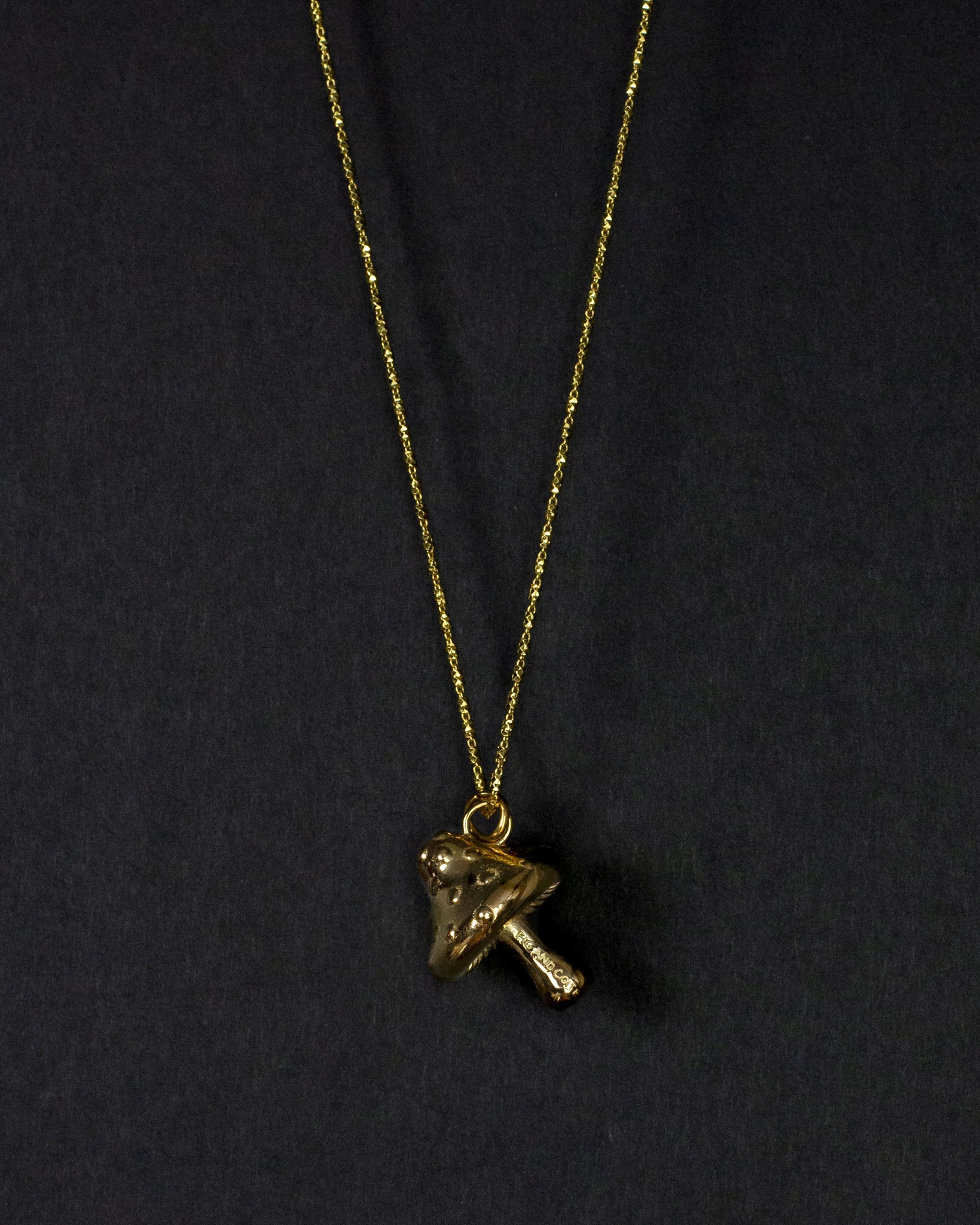 Gold Mushroom Necklace 2.0