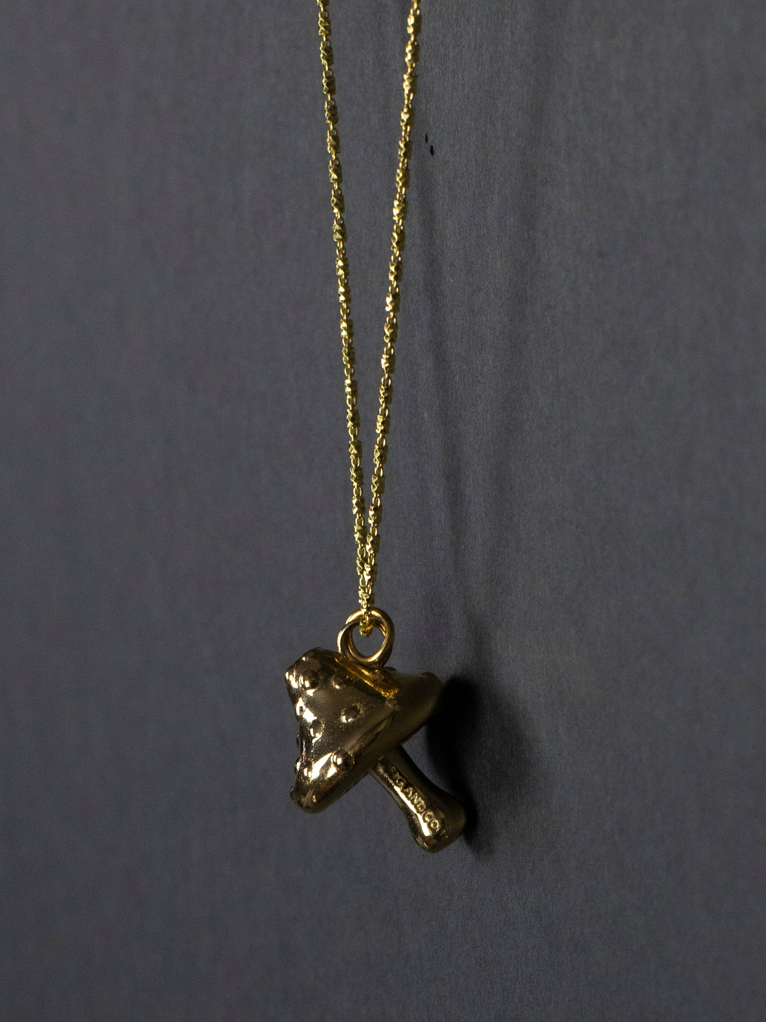 Gold Mushroom Necklace 2.0