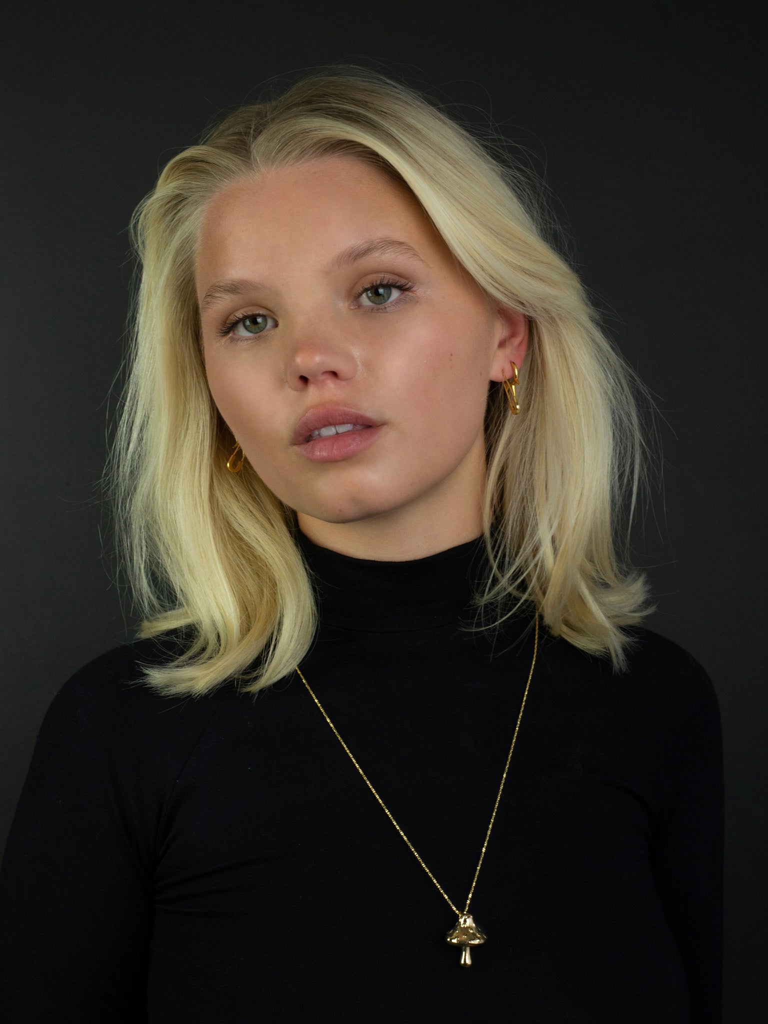 Gold Mushroom Necklace 2.0