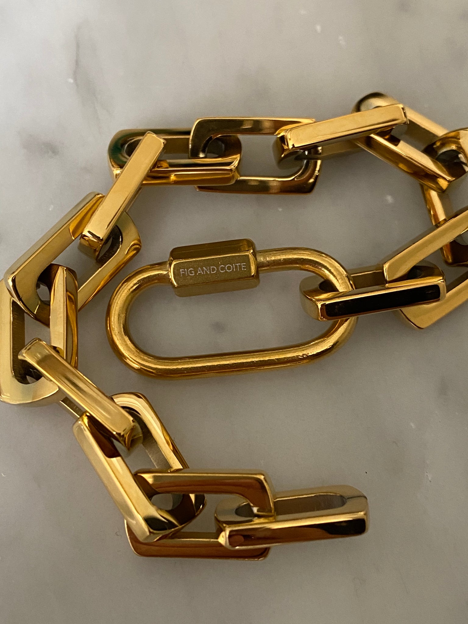 Christian Grey Gold Chain Link Bracelet