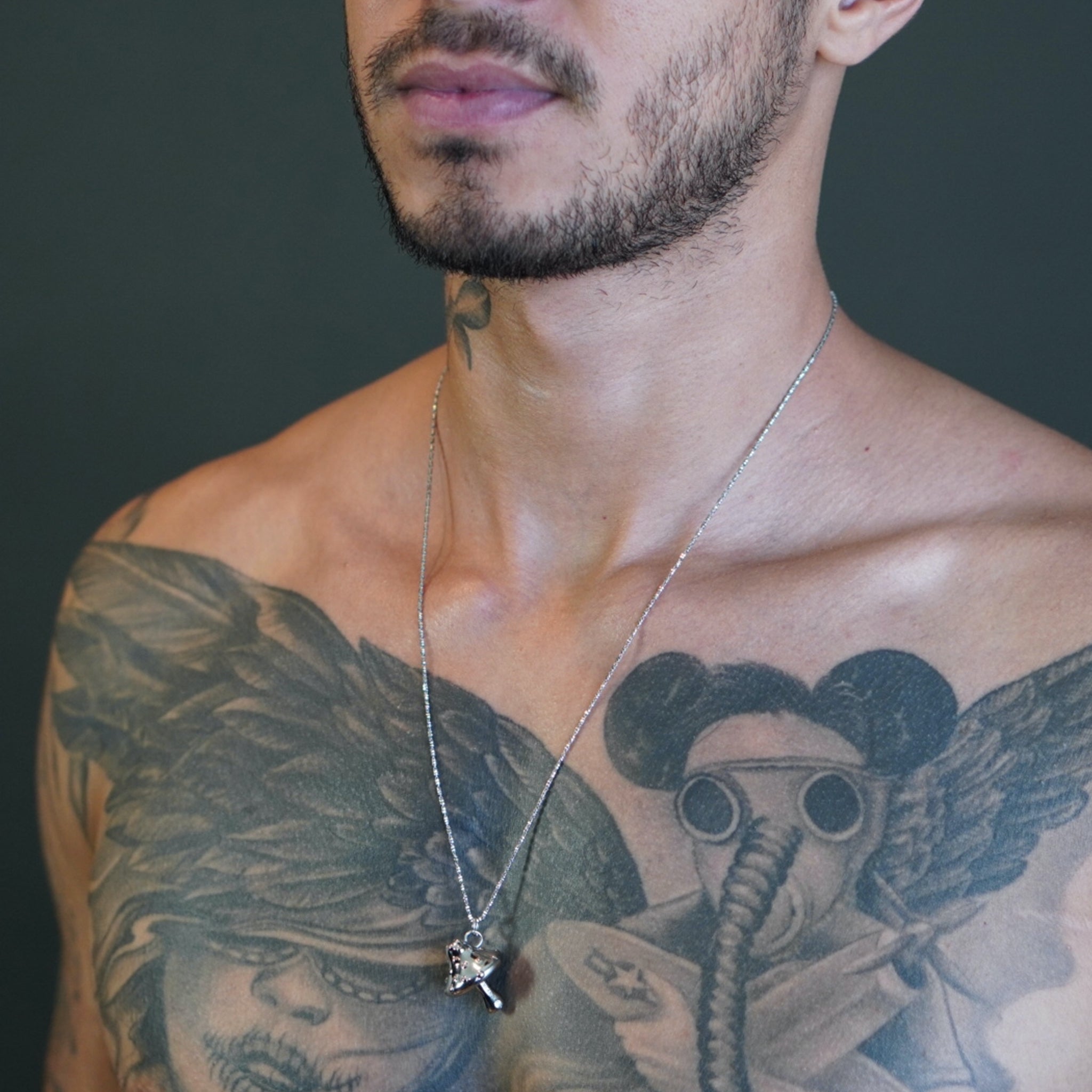 Silver Mushroom Necklace 2.0