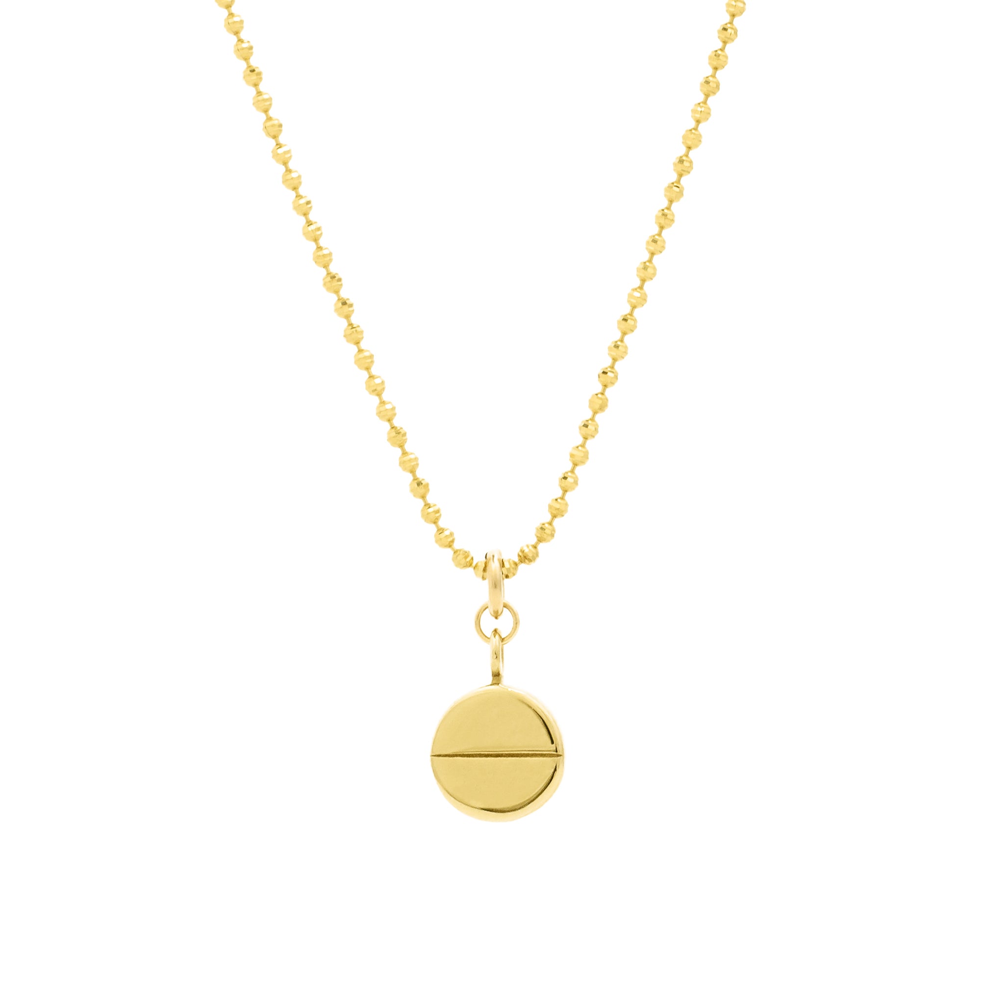 Gold Pressed Pill Necklace