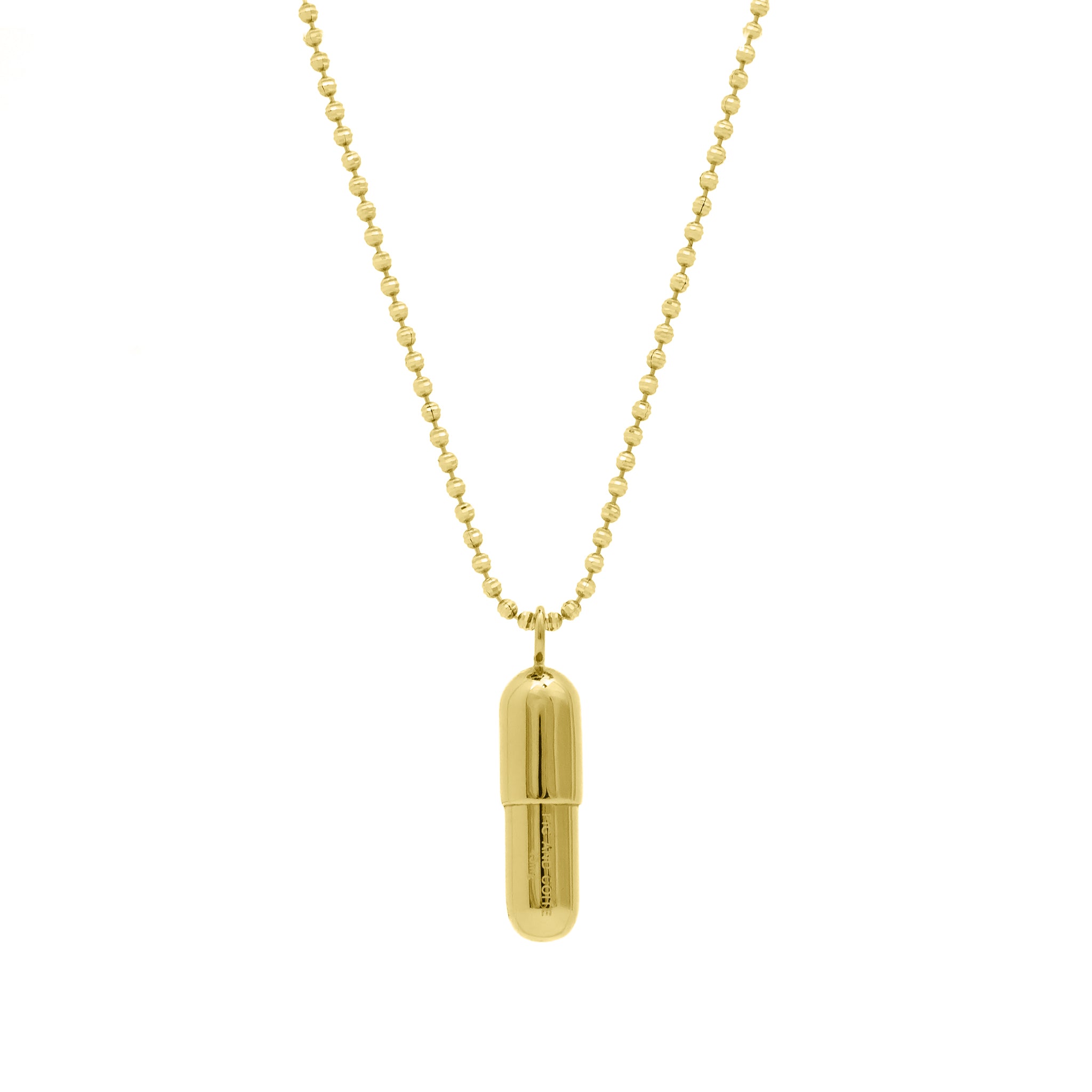 Gold Capsule Pill Necklace